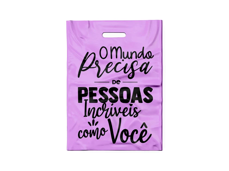 SACOLA LILAS O MUNDO PRECISA (PRETO)