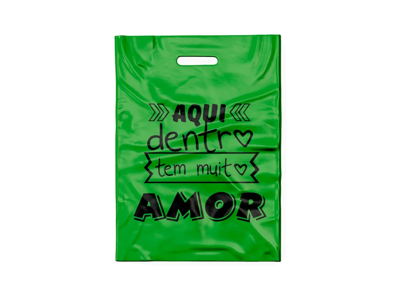 SACOLA VERDE AQUI DENTRO (PRETO)