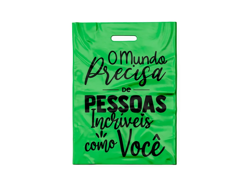 SACOLA VERDE O MUNDO PRECISA (PRETO)
