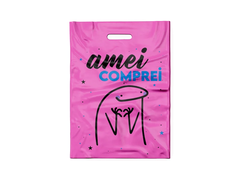 SACOLA ROSA BB AMEI COMPREI (PRETO/TIFFANY)