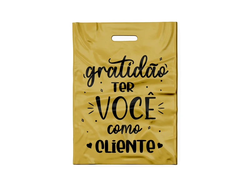 SACOLA DOURADA GRATIDÃO-T (PRETO)