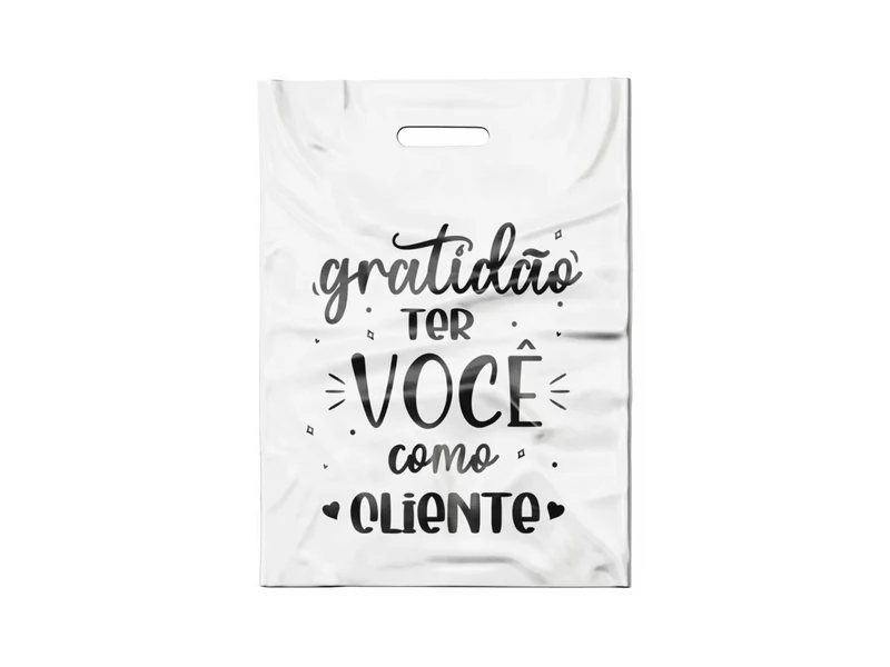 SACOLA BRANCA GRATIDÃO-T (PRETO)