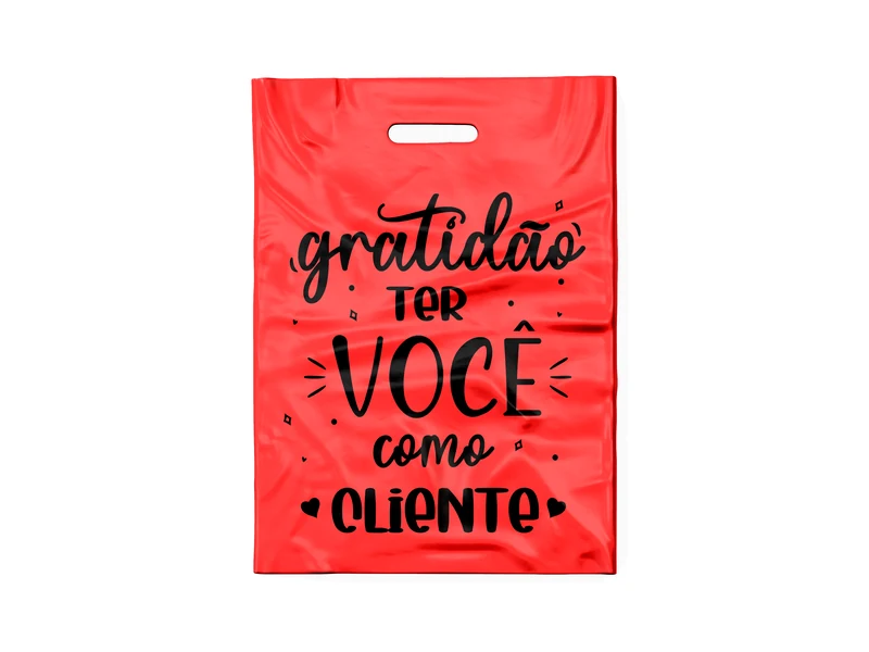 SACOLA VERMELHA GRATIDÃO-T (PRETO)