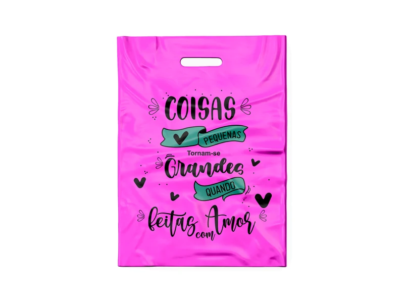 SACOLA ROSA ESCURO COISAS PEQUENAS (PRETO/TIFFANY)