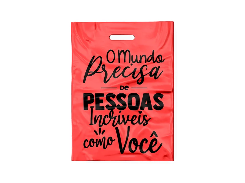 SACOLA VERMELHA O MUNDO PRECISA (PRETO)