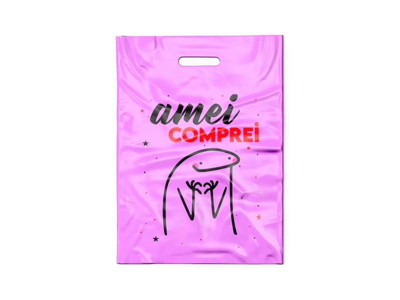 SACOLA LILAS AMEI COMPREI (PRETO/TIFFANY)