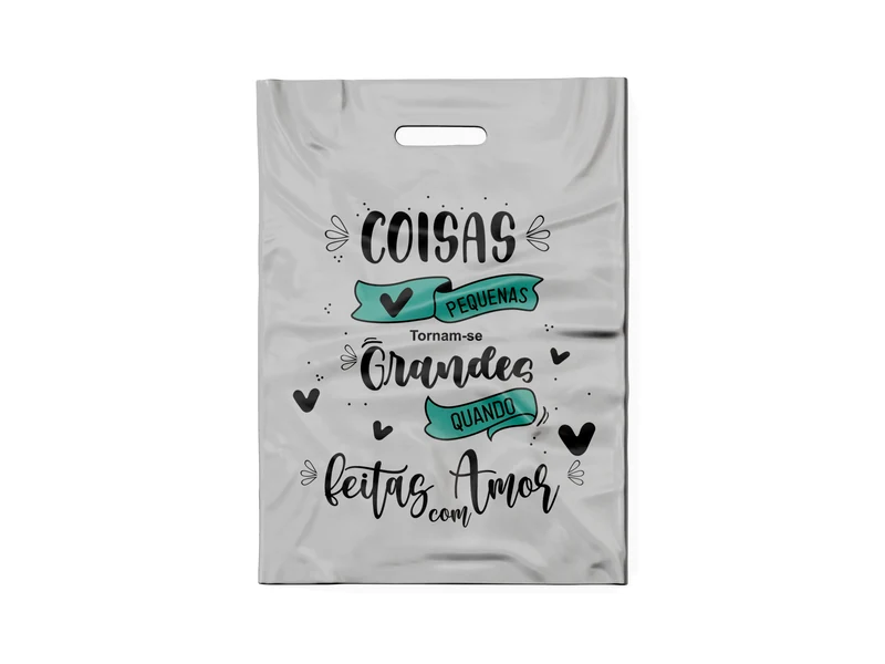 SACOLA PRATA COISAS PEQUENAS (PRETO/TIFFANY)