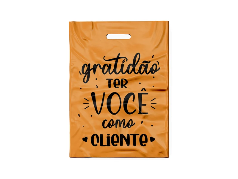 SACOLA LARANJA GRATIDÃO-T (PRETO)