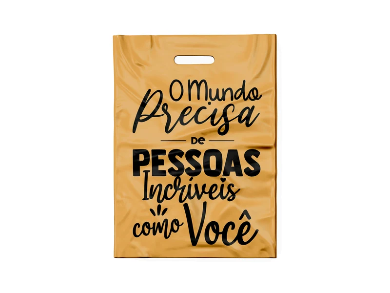 SACOLA LARANJA O MUNDO PRECISA (PRETO)