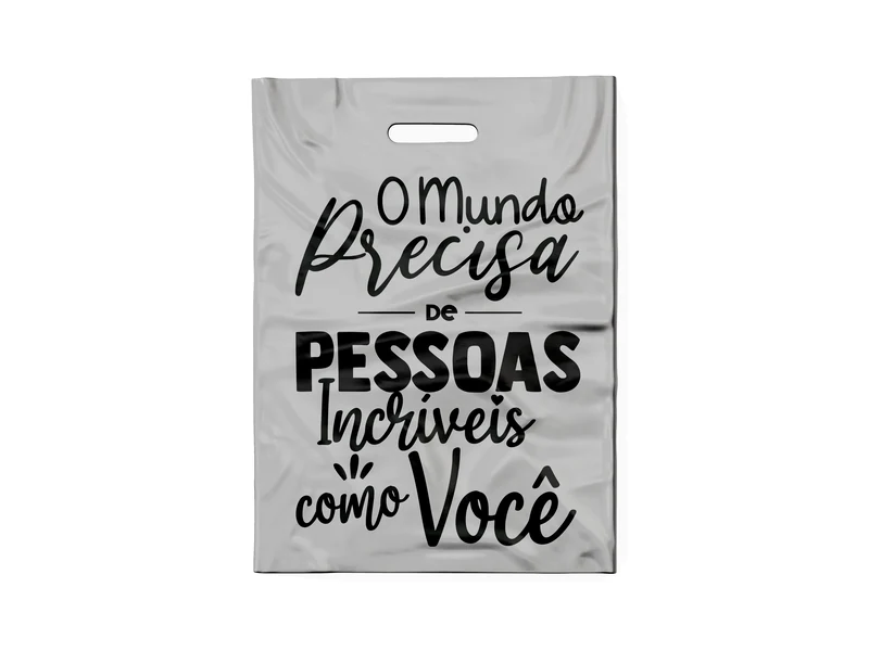 SACOLA PRATA O MUNDO PRECISA (PRETO)