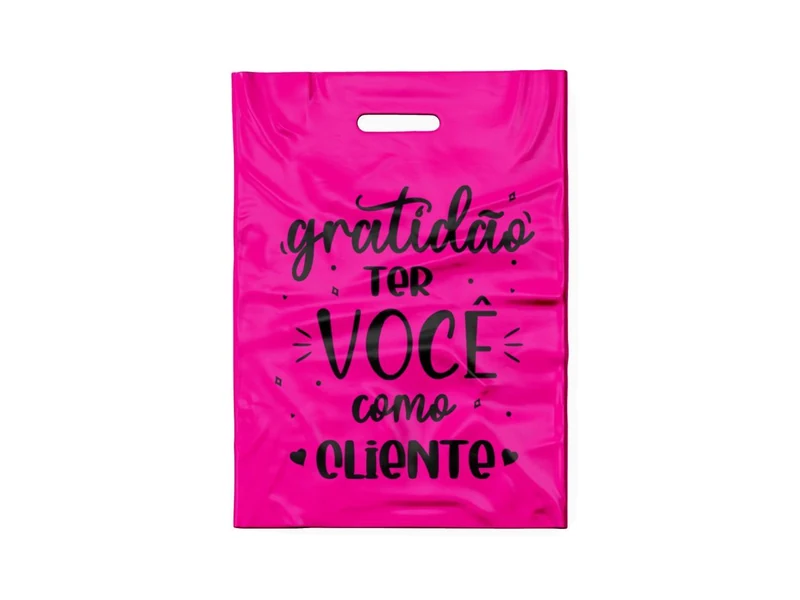 SACOLA PINK NEON GRATIDÃO-T (PRETO)