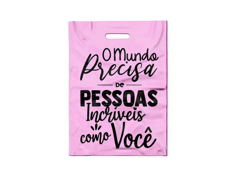 SACOLA ROSA BB O MUNDO PRECISA (PRETO)