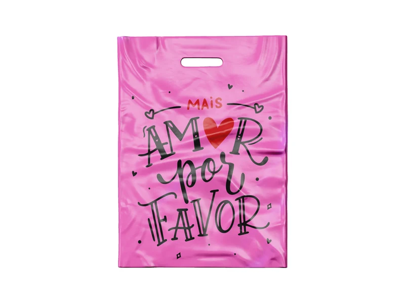 SACOLA ROSA BB MAIS AMOR (PRETO/VERMELHO)