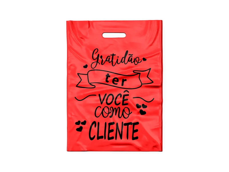 SACOLA VERMELHA GRATIDÃO-F (PRETO)